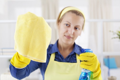 Close-up of stain treatment on a mattress surface