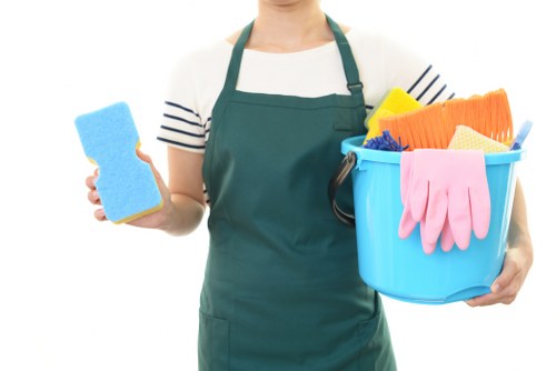 After builders cleaning in an empty property with dust removal