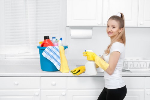 Clean residential lobby for communal area cleaning