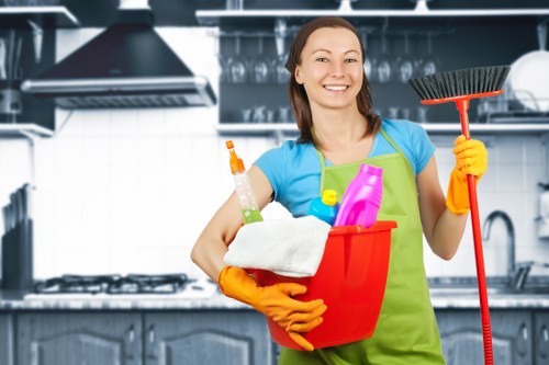 Deep cleaning a new living space before unpacking
