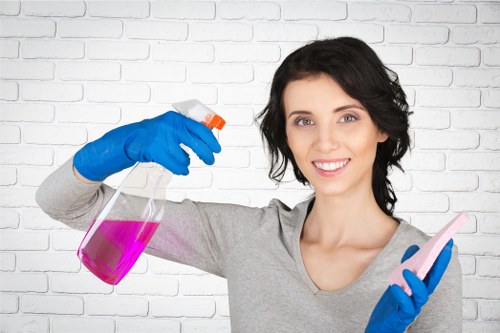 Deep cleaning supplies arranged for home and business use