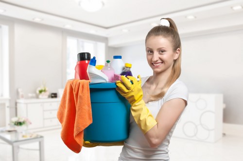 Disinfecting high-touch points in a communal space