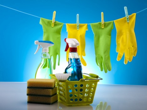 Kitchen and bathroom areas cleaned as part of regular cleaning