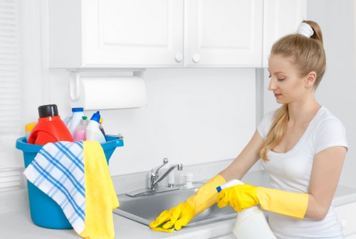 Spotless upholstered furniture after professional cleaning